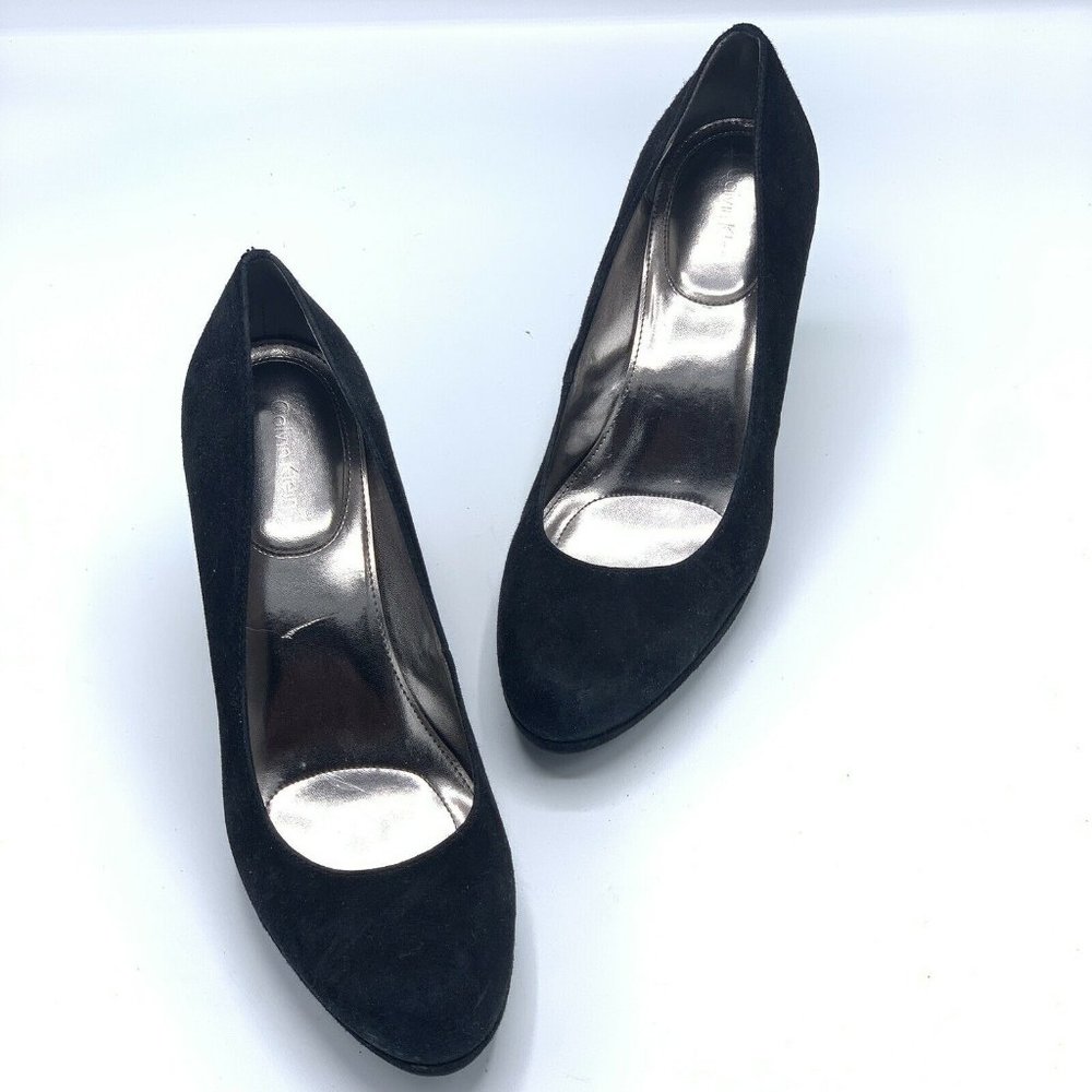 Calvin Klein Odette Womens Black Suede Heels Pump